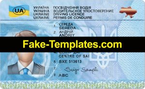 Ukraine Driver License PSD Template